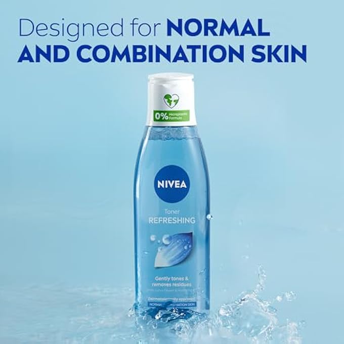 Nivea REFRESHING TONER (200 ML), FACE TONER WITH VITAMIN E, DEEPLY CLEANSES, INVIGORATES THE SKIN, AND REMOVES RESIDUE, EFFECTIVE FACIAL CLEANSER - Image 3